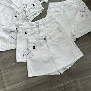 Quần váy thêu thỏ TIENSTYLE 2 màu trắng đen Jean không giãn bigsize 75kg - Size XS-4XL