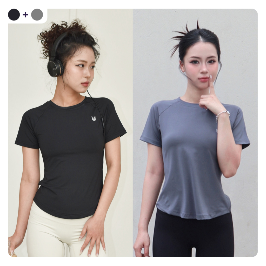 Combo 2 áo thun thể thao nữ có BIGSIZE Running Tee tập gym yoga cổ tròn ngắn tay vải thoáng mát co giãn Today U Wear | BigBuy360 - bigbuy360.vn