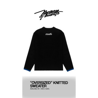 [CHÍNH HÃNG]- nsoh- Áo Sweater “OVERSIZED”- áo len dệt chữ “OVERSIZED”