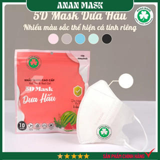 [ free Ship] Khẩu Trang 5D Mask Dưa Hấu 4 Lớp [Dành Cho Mặt Nhỏ] Dày Dặn Cao Cấp Lọc Bụi Mịn