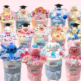 [Tặng túi+đèn] Bó hoa gấu bông baby three làm quà 20/10, 8/3 sinh nhật , tốt nghiệp,quà năm mới,gấu capybara