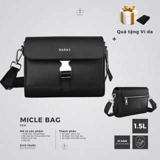  Túi đeo chéo da nam - Micle Bag - BARAS VIETNAM - Túi đeo chéo thời trang 