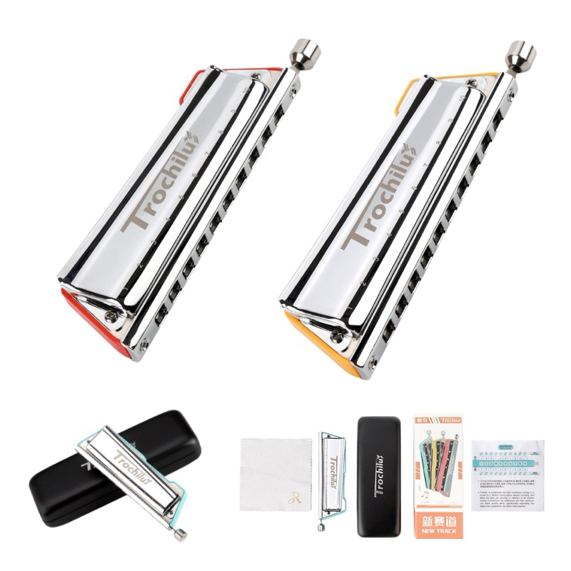Kèn Harmonica Trochilus Chromatic 10 lỗ cao cấp