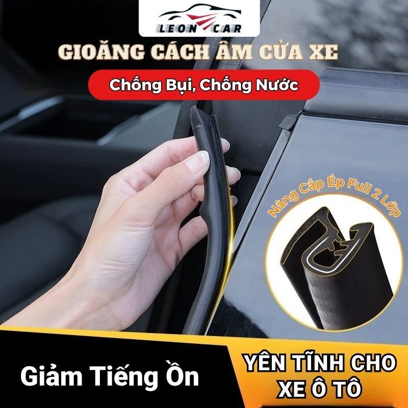 Bộ 2 Gioăng Cột B Ô Tô – Nẹp Mép Cửa Chống Ồn, Giảm Rung Hiệu Quả