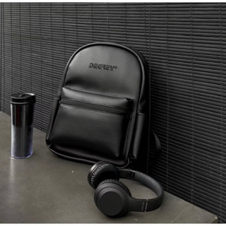 Balo da đi học, đi làm đựng vừa a4, laptop,.. da PU đen [ balo degrey trợ giá sập sàn ]