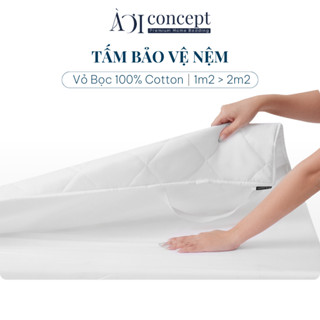 Tấm Bảo Vệ Nệm AOICONCEPT Ga Giường Chống Thấm đủ size Vỏ Cotton Bọc Nệm Chống Thấm Bảo Vệ Nệm Thoáng Khí An toàn cho da