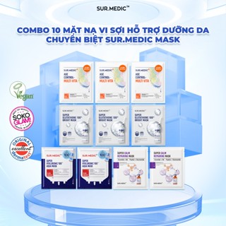 Combo 10 Mặt Nạ Vi Sợi Dưỡng Da Chuyên Biệt SUR.MEDIC Mask 30g/miếng