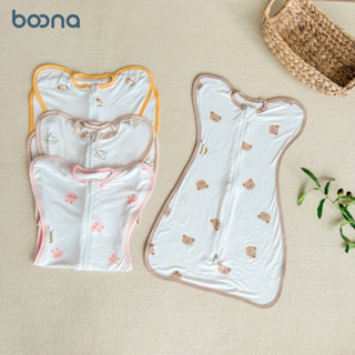Nhộng chũn sơ sinh Boona cotton Hàn Quốc mềm mại cao cấp giữ ấm co giãn tốt giúp bé ngủ ngon