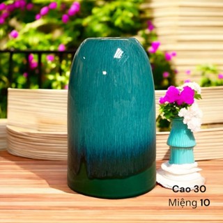 Bình Hoa Gốm Sứ Bát Tràng Dáng Chuông Miệng Rộng, Lọ Hoa Chất Liệu Men Cao Cấp, Đa Dạng Màu Sắc