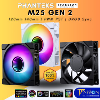Quạt fan case Phanteks M25 GEN 2 - 120 / 140 - LED 5V ARGB sync main hub - Chính hãng, tản nhiệt G2 PWM SK T30 12cm 14cm