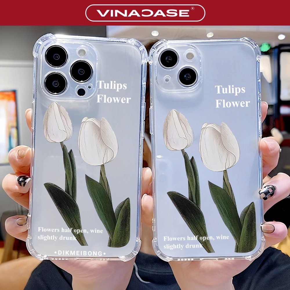 Ốp Lưng Samsung A16 5G/A15/A05/A23/A05S/A36/A56/A12/A52/A36 5G/A56 5G Dẻo Trong Tulip Flower