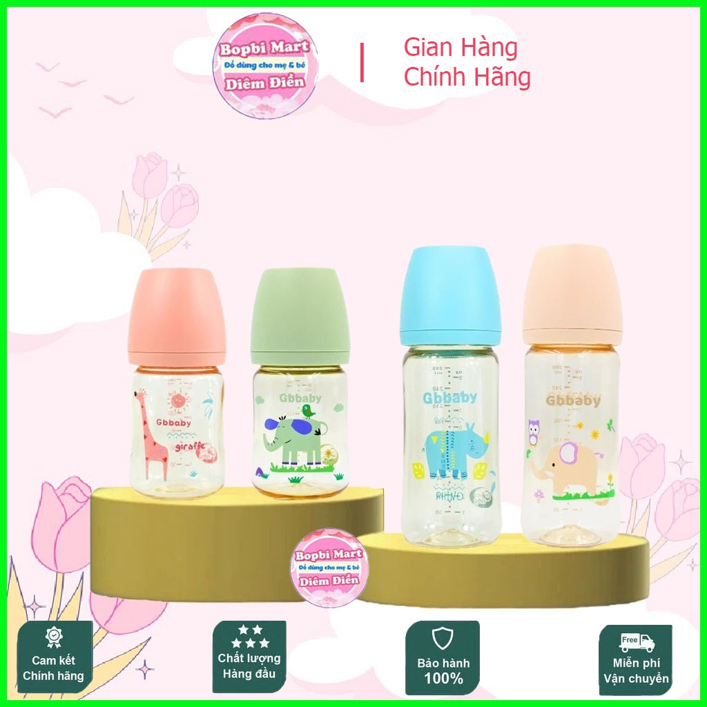 [Gb-Baby Chính Hãng] Bình Sữa Gb Baby PPSU Hàn Quốc dung tích 180ml, 280ml