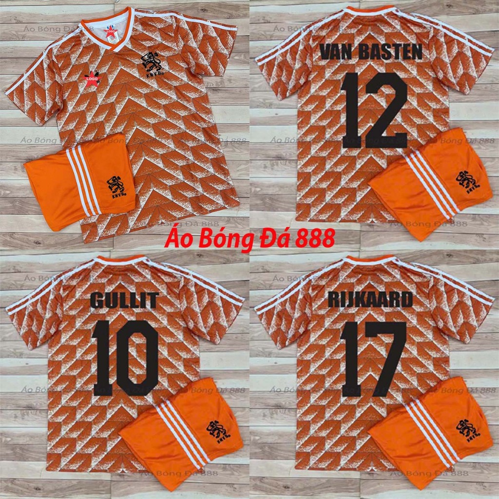 Bộ Quần Áo Bóng Đá Đội Tuyển Hà Lan 1988 - Vải Thái Vẩy Rồng Cao Cấp