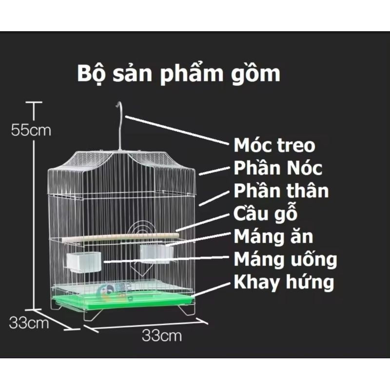 Lồng sáo vẹt yểng chào mào mi khướu