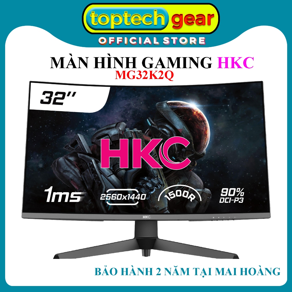MÀN HÌNH CONG GAMING CAO CẤP HKC MG32K2Q 31.5INCH 2K 144HZ–HIỂN THỊ CHUYÊN NGHIỆP , CHƠI GAME MƯỢT M