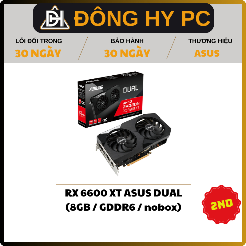 VGA card màn hình RX 6600XT ASUS DUAL 8GB 2ND