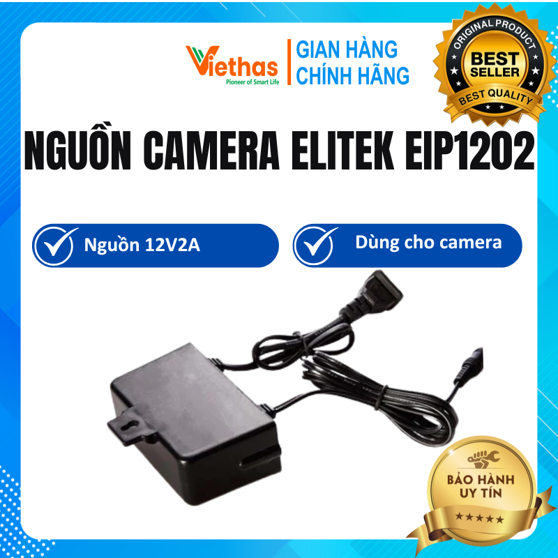 Nguồn 12V-2A Cho Camera Quan Sát Elitek EIP-1202