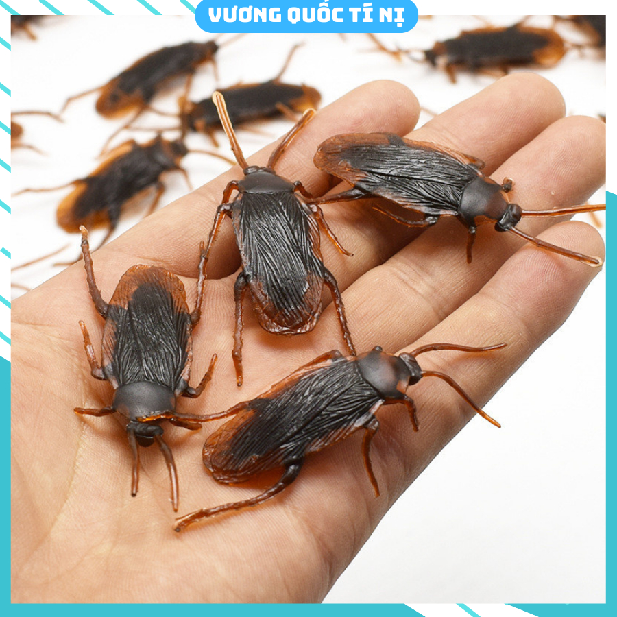 Côn trùng giả troll, gián giả, rắn giả, rết bằng nhựa mô phỏng thật