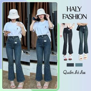 Quần bò loe lưng cao, quần jean nữ ống loe chất liệu co giãn 4 chiều trẻ trung năng động - HALY Fashion