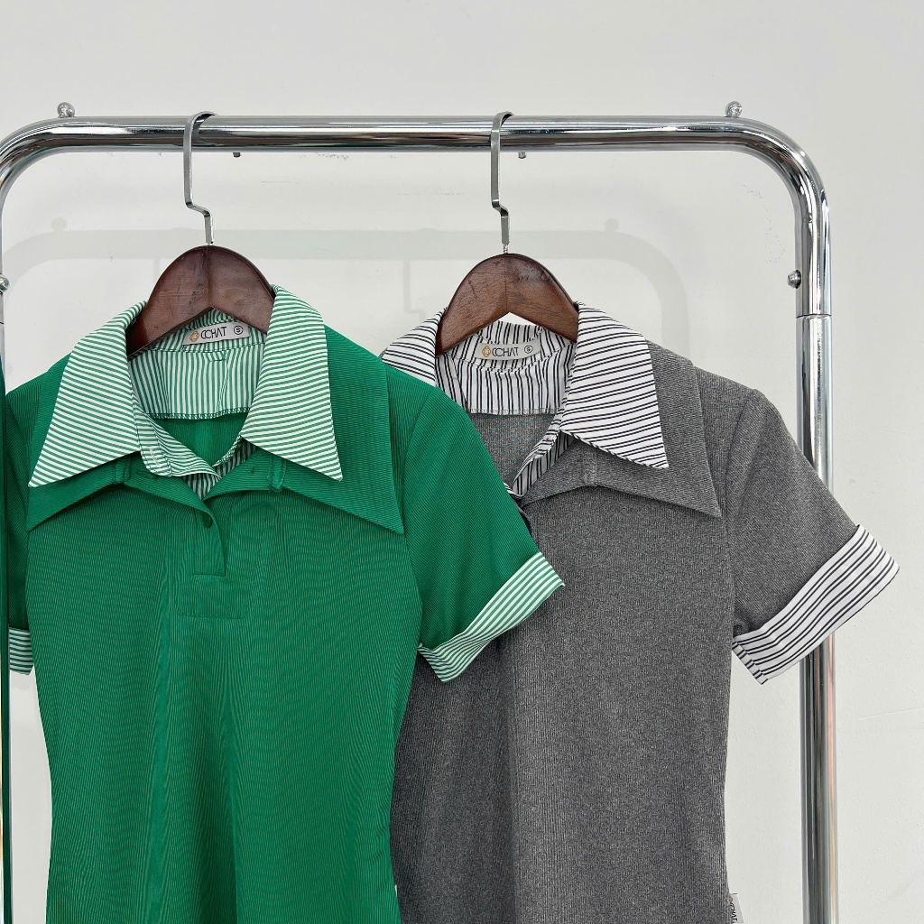 Áo Thun Nữ 𝐂𝐂𝐇𝐀𝐓 Dáng Ôm Thiết Kế 2 Cổ Mina Chất Liệu Co Giãn Cao Cấp 15TNC8001OT | BigBuy360 - bigbuy360.vn