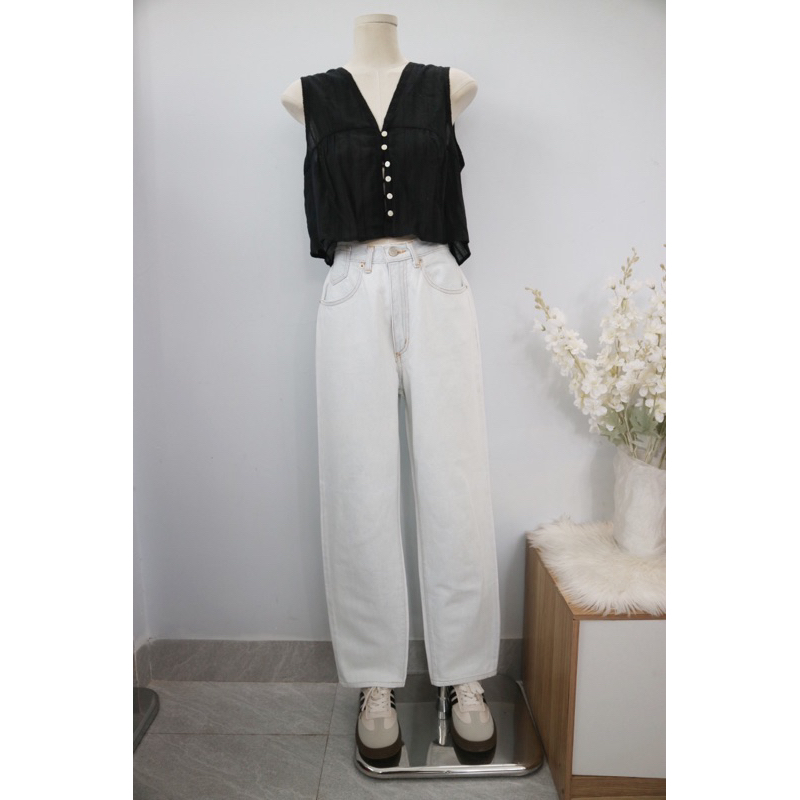 Quần jean trắng xanh SOMETHING (EDWIN) eo 62-63