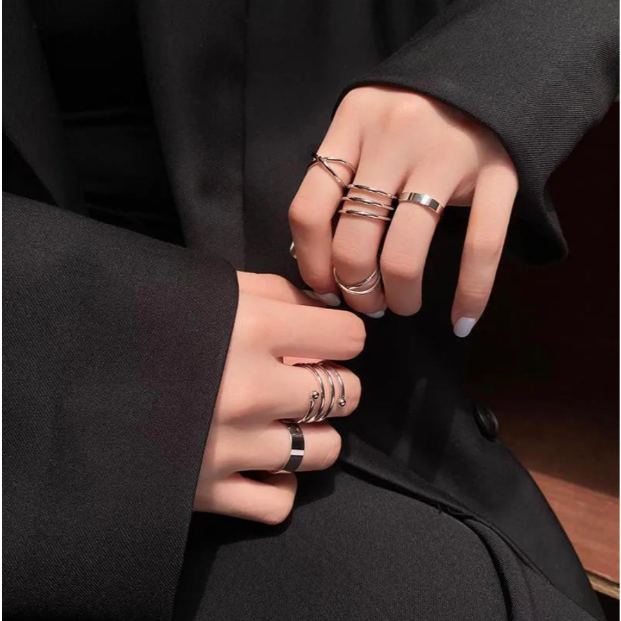 Combo 6 nhẫn nữ mảnh xinh xắn
