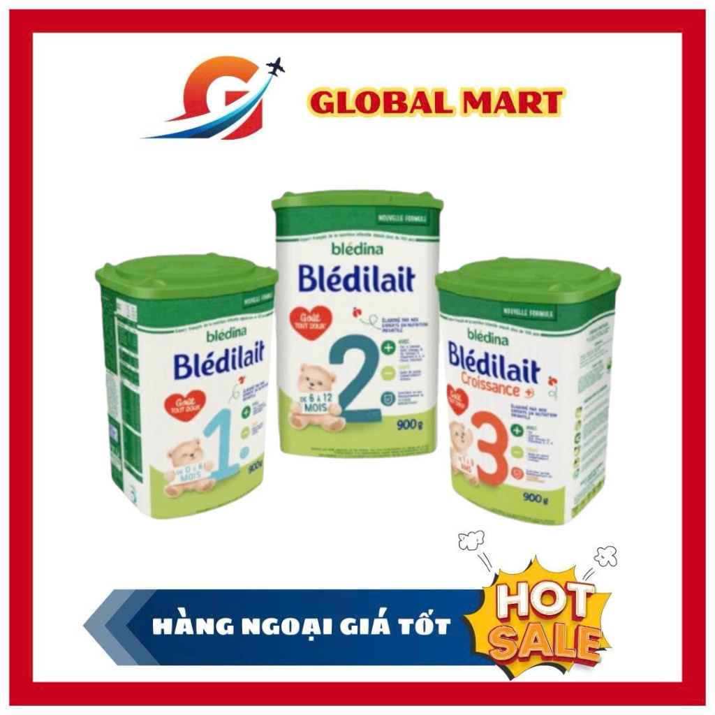 Sữa Bledilait Mẫu Mới số 1,2,3 900g