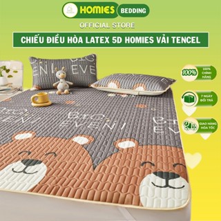Chiếu điều hòa Latex 5D HOMIES Bedding & Décor, Chiếu 5d vải Tencel Mát Lạnh mẫu mới 2025