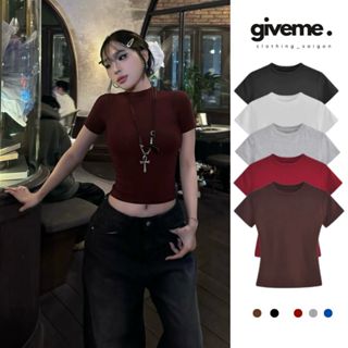 [TEE-BURGUNDY] Áo Thun Thắt Eo Ôm Siết Vào Dáng Giveme.clothing_saigon