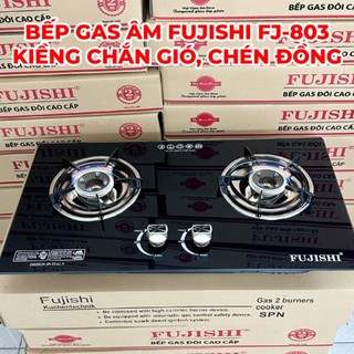  Bếp gas âm chén đồng FUJISHI FJ803_ALO_PLUS - Đánh lửa Magneto tự động - Kiềng chắn gió - Bảo hành 2 năm chính hãng 