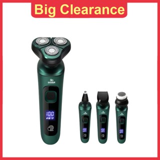 Máy Cạo Râu Cao Cấp - Dao Cạo Râu Tỉa Lông Mũi Cắt Tóc 4 Trong 1 Chống Nước - Bảo hành 12 tháng