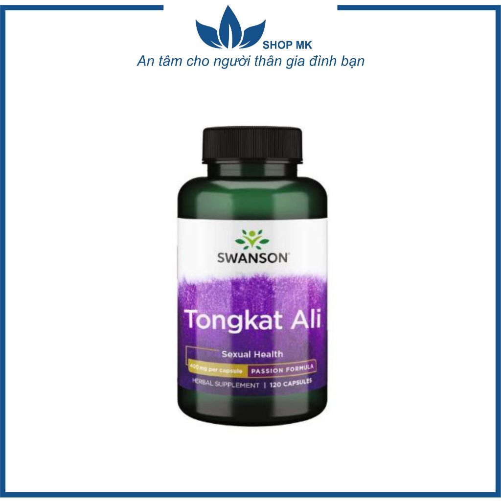 Viên Uống Tăng Cường Sinh Lý Swanson Tongkat Ali 400mg 120 viên hsd 9/2027