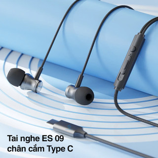  Tai nghe có dây có mic Rockspace ES09 chuẩn cắm TypeC dành cho ip15 samsung huawei xiaomi BH 1 nă 