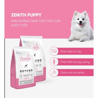 3KG THỨC ĂN HẠT MỀM CHÓ CON ZENITH PUPPY (giao 2 túi 1,2kg vs 2 túi 300gr)