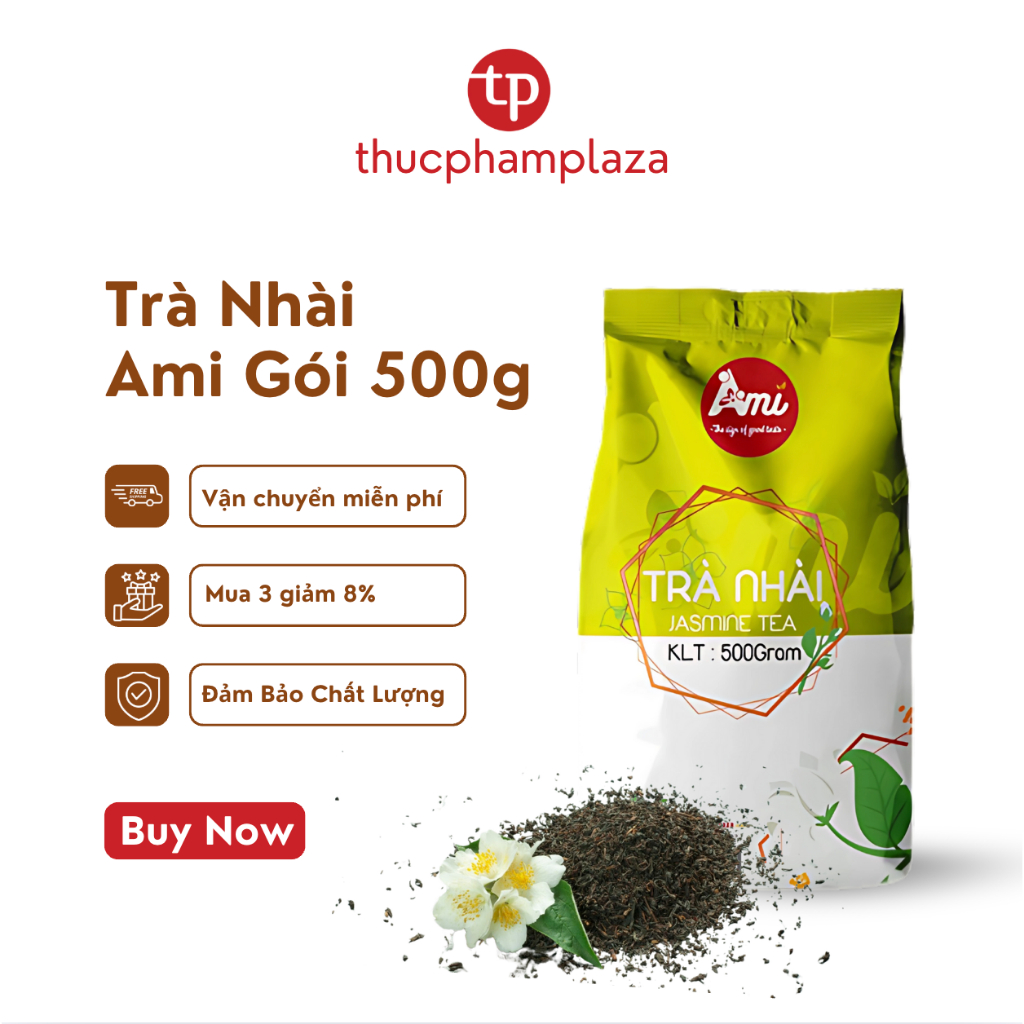 Trà nhài Ami 500g - Trà thảo mộc pha trà chanh, trà sữa thơm ngon, trà lài tự nhiên