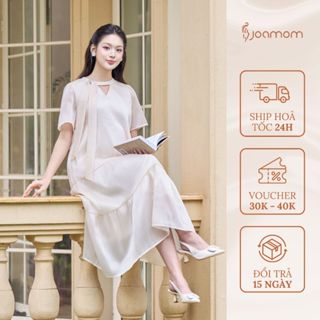 [YT NHẤT] Đầm Bầu Tơ Hàn Ánh Kim Đuôi Cá 2 Tầng – Nâng Tầm Phong Cách Dự Tiệc – Joamom JTVB106