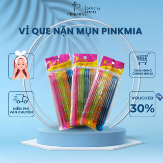  Combo 10 Gói Que Nặn Mụn Pinkmia Đầu Đen Gói Cây Nặn Mụn Inox Cao Cấp  Vỉ 12 Que Loại Dài  