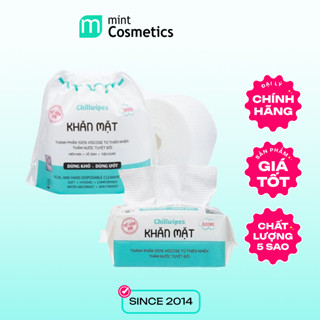 Khăn mặt khô Chillwipes dùng 1 lần lau khô, lau ướt - Giấy lau mặt dùng một lần