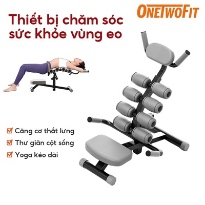 Onetwofit Yoga Chỉnh Đĩa Tập Thể Dục Đai Thiết Bị Giải Nén Cột Sống Cáng Hộ Gia Đình Mở Lưng