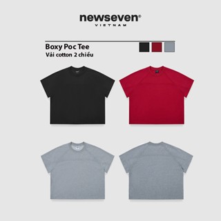 Áo Thun Form Boxy NEWSEVEN Boxy Poc Tee Cotton NAT.478