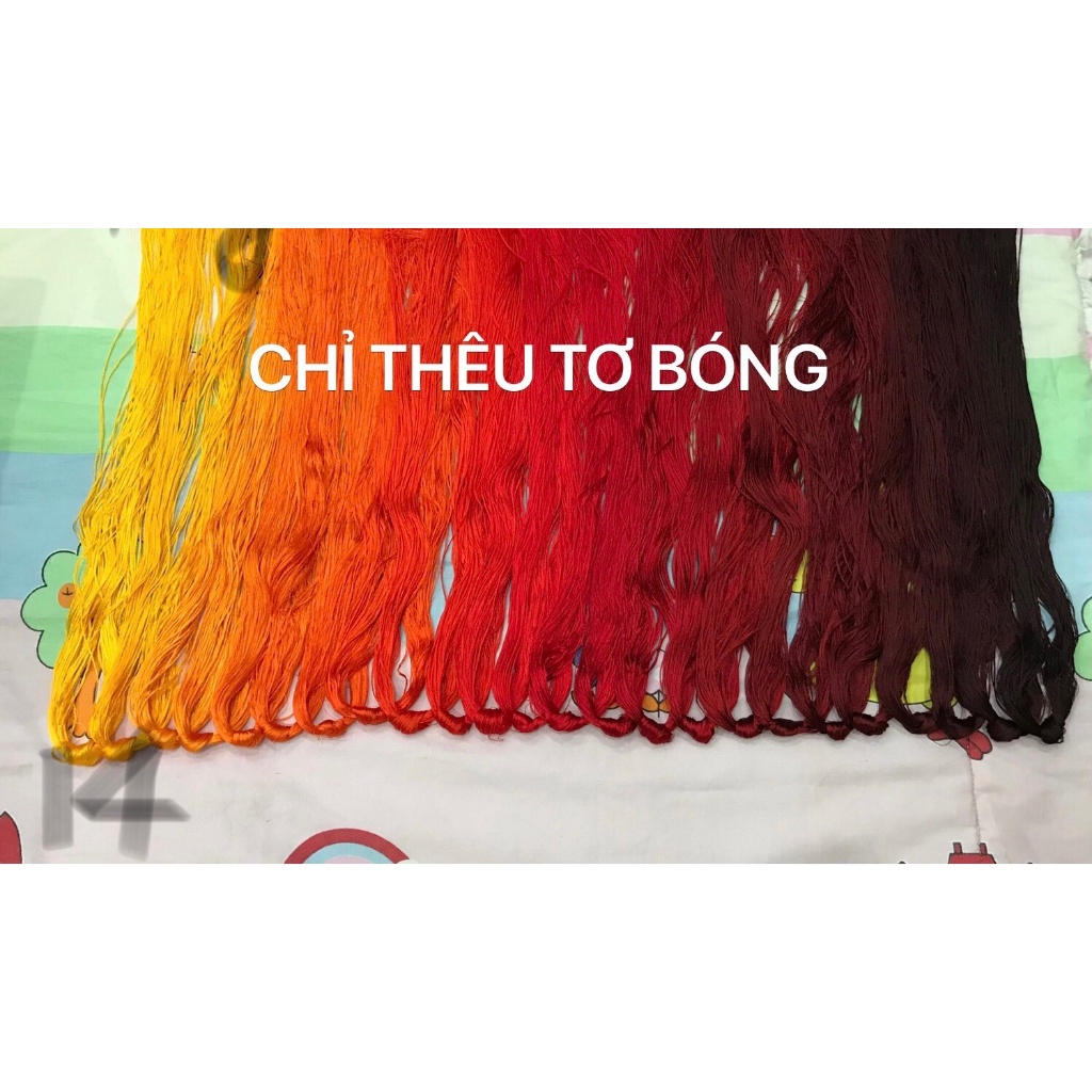 Set chỉ tơ bóng làng nghề số 14 ( 200gam)