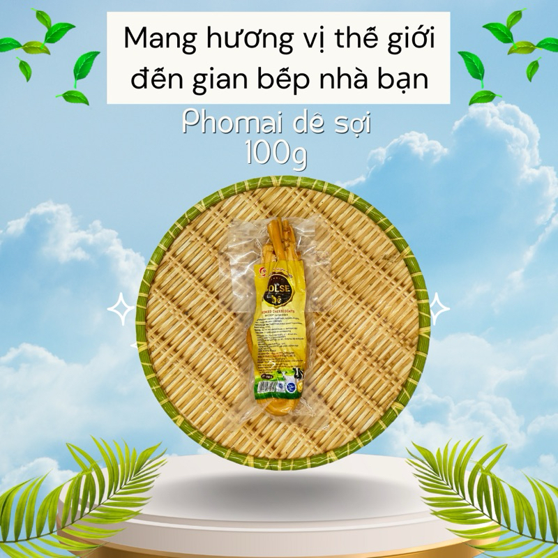 Phô Mai Dây Hun Khói Nga Từ Sữa Dê 100g – Dẻo Thơm, Đậm Đà, Chuẩn Vị Châu Âu