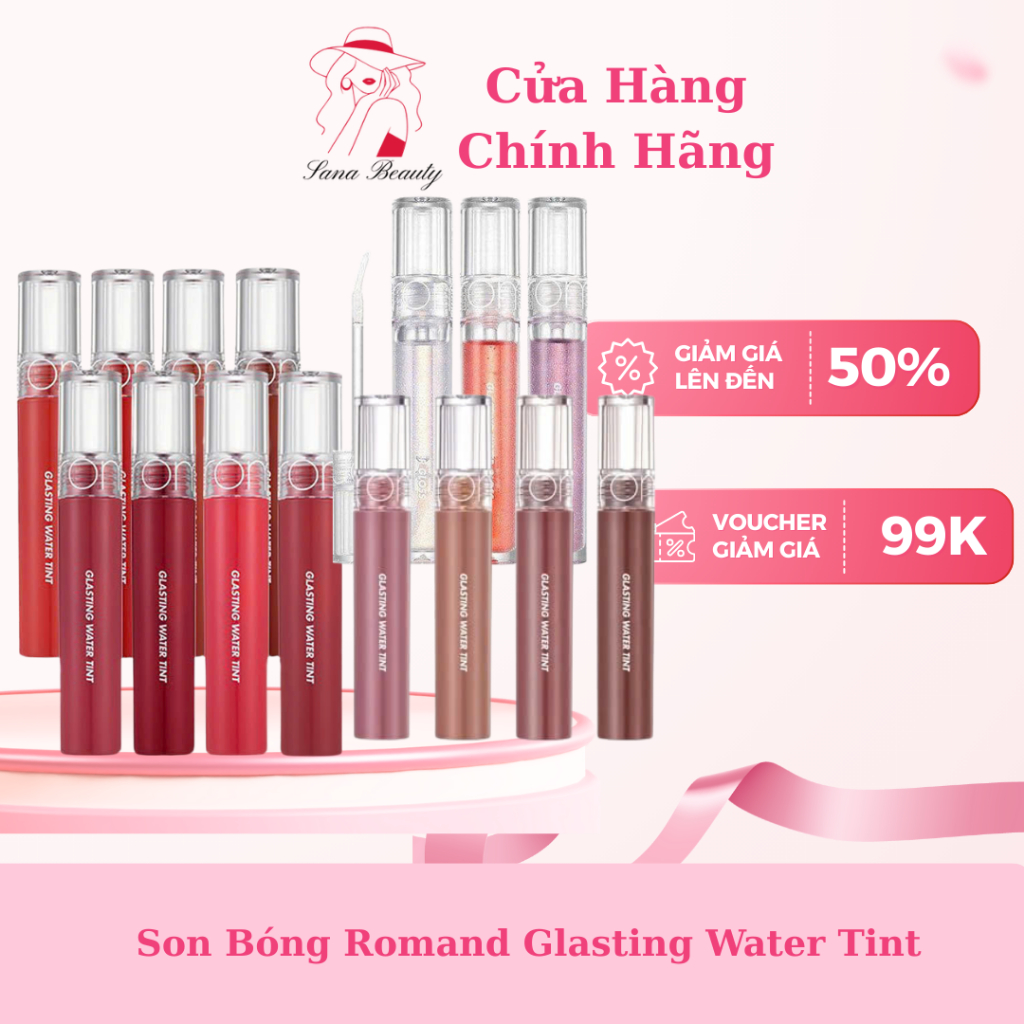 ( Sẵn 01- 08) Son Tint Romand Glasting Water Tint 4g