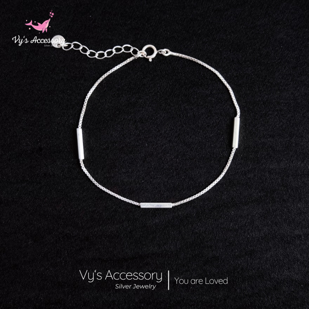 Lắc tay bạc thanh bạc Vy's Accessory LT88