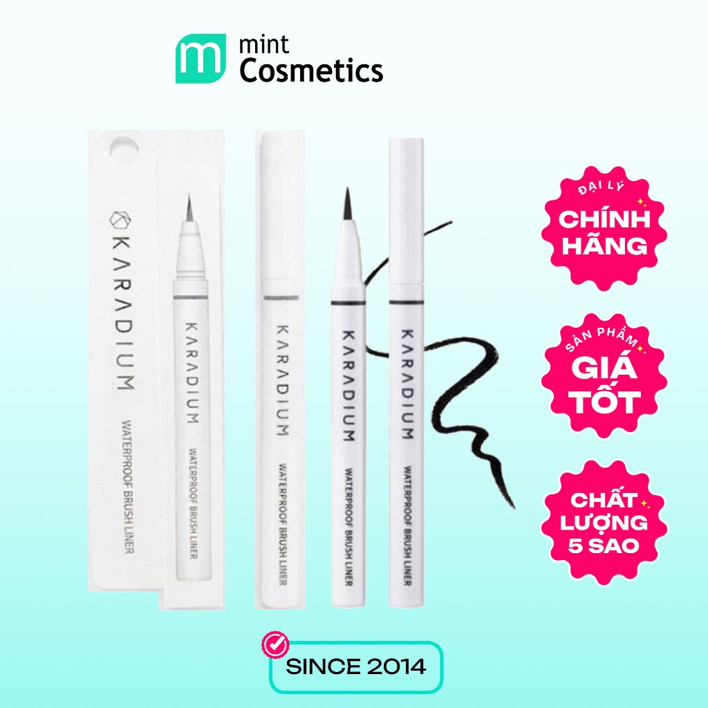 Bút Kẻ Mắt Nét Mảnh, Kháng Nước Karadium Waterproof Brush Liner