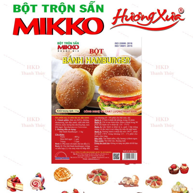 Bột bánh Hambuger HB135- 1kg
