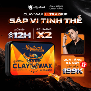 Sáp vuốt tóc Menitems Clay Wax Ultra Grip, Sáp vi tinh thể hiệu năng cao, giữ nếp 12H không bết dính, hương nước hoa|90G