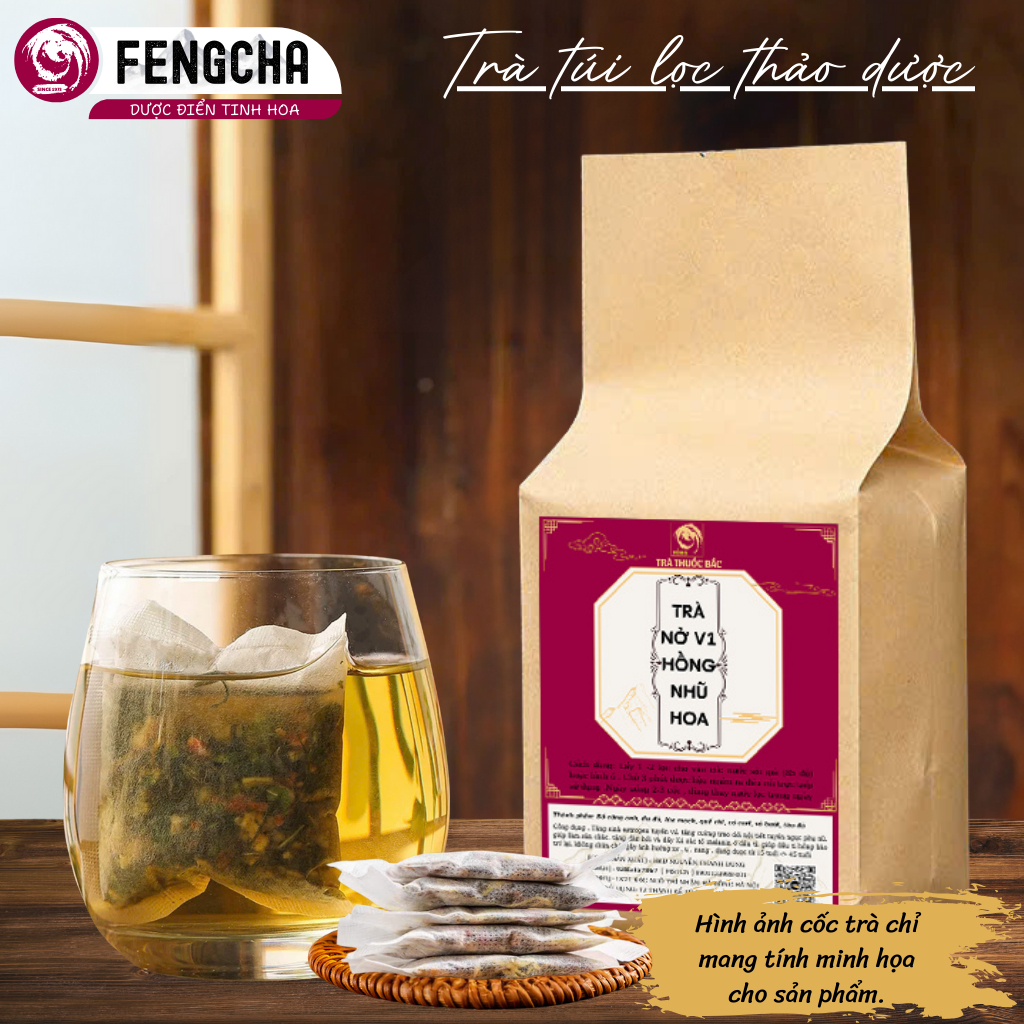 [Hồng ti , nở ngực] Trà tăng size vòng 1 hồng nhũ hoa Fengcha tăng 8cm sau 2 tháng bịch 30 gói lọc