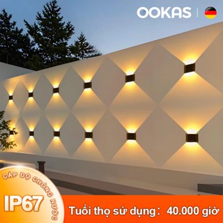  OOKAS Đèn tường năng lượng mặt trời,chống nước,lý tưởng cho sân vườn đường phố trang trí 