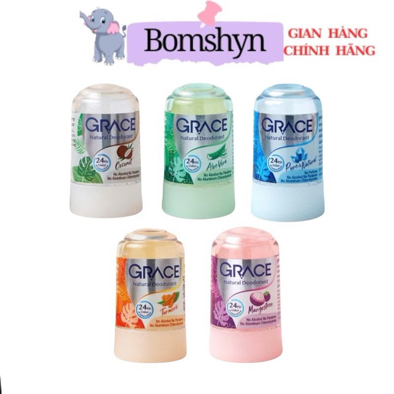 Lăn khử mùi đá khoáng Grace thái lan 70gam